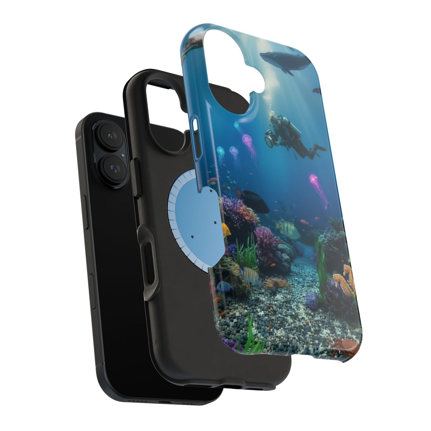 Underwater Diver Phone Case — Magnetic Impact‑Resistant Ocean Design
