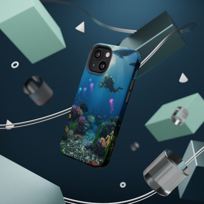 Underwater Diver Phone Case — Magnetic Impact‑Resistant Ocean Design