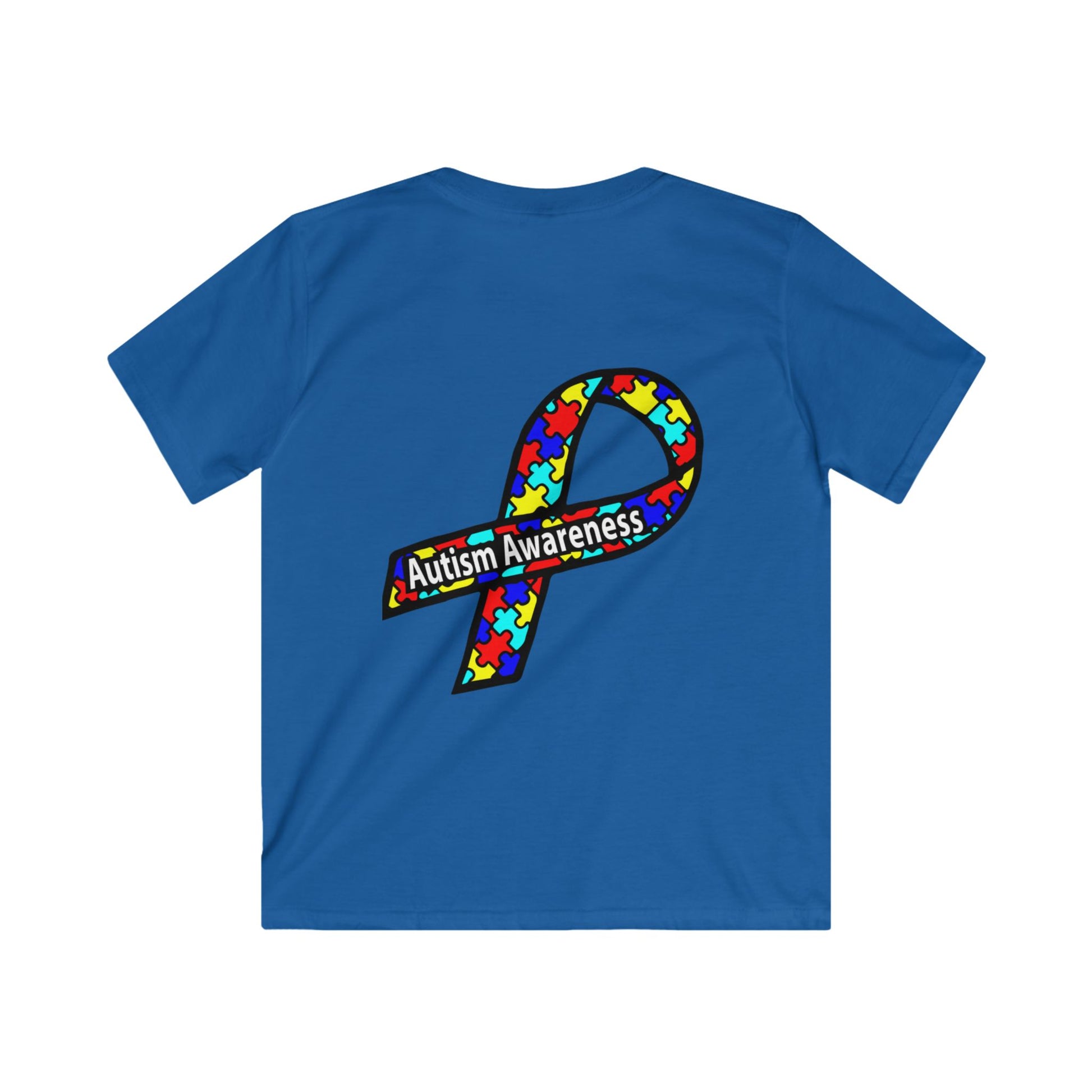 Kids Autism Awareness T-Shirt — "Embrace Our Difference" Puzzle Heart Design - Ramshackle Shack