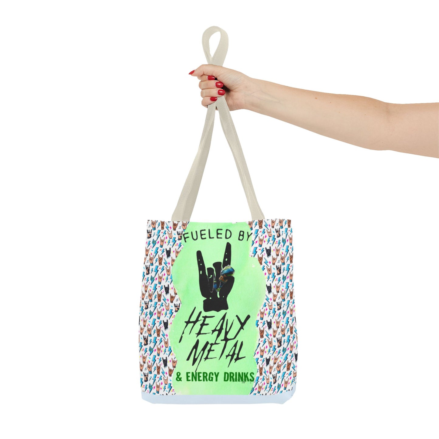 Heavy Metal & Energy Drinks Tote Bag — Neon Rock Energy Design - Ramshackle Shack