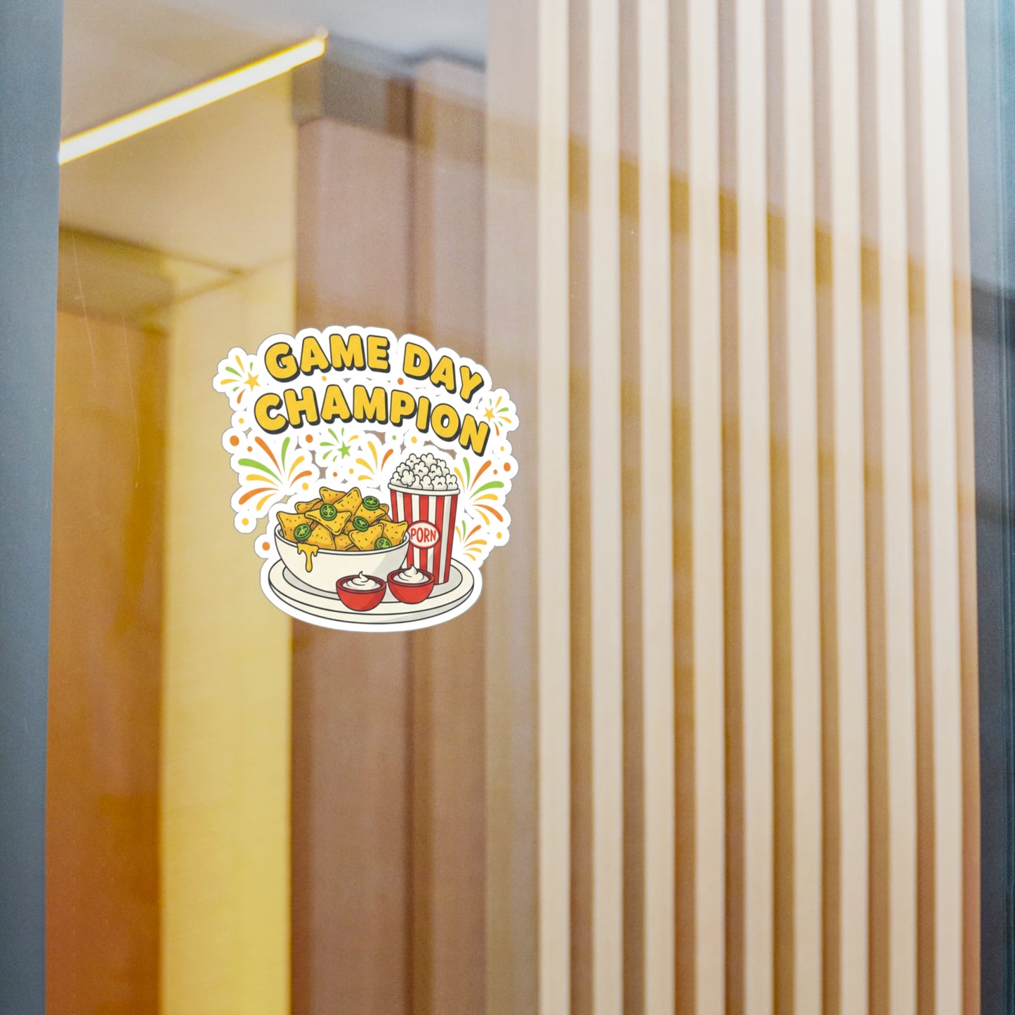 Game Day Champion Sticker | Super Bowl Party, Game Day Humor - Ramshackle Shack