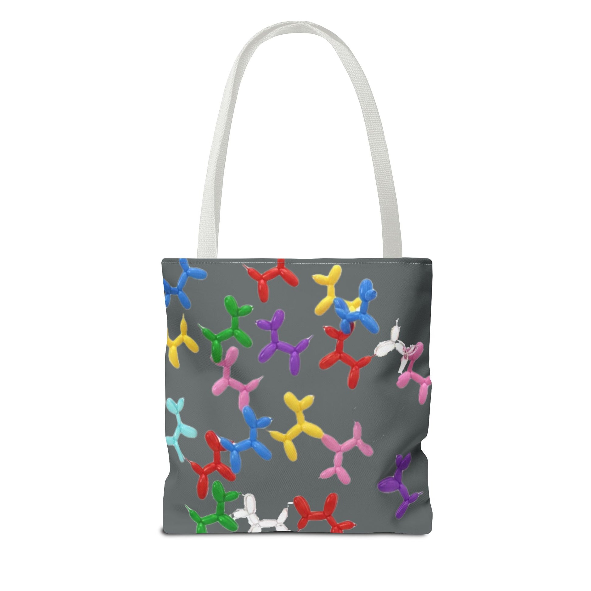 Balloon Dog Pattern Tote Bag – Colorful Pop Art Reusable Shopper - Ramshackle Shack