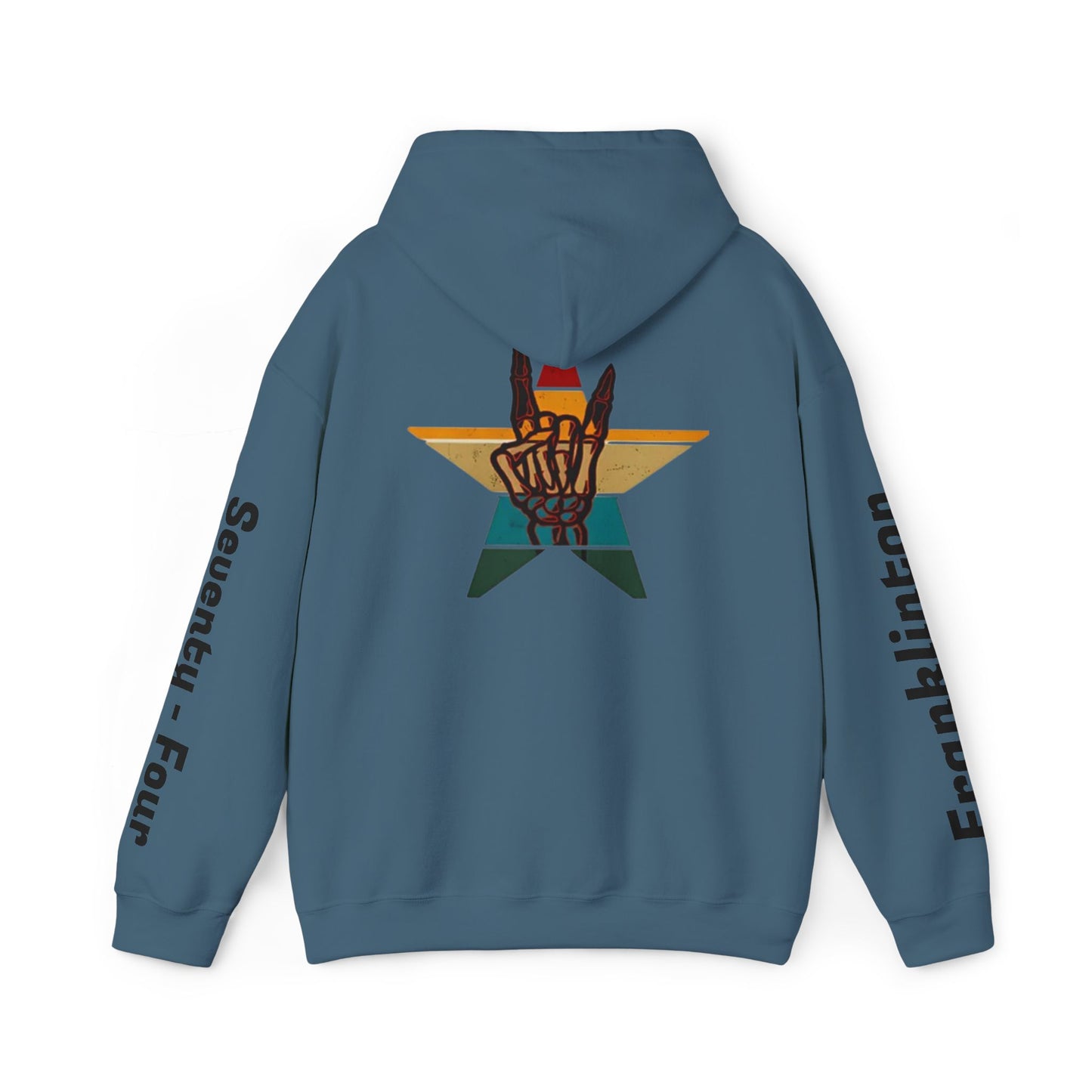 Rockin' Into My [70's] Hooded Sweatshirt — Custom Name & Age Guitar Birthday Design - Ramshackle Shack