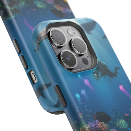 Underwater Diver Phone Case — Magnetic Impact‑Resistant Ocean Design