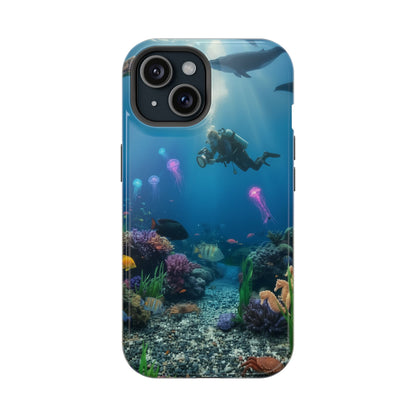 Underwater Diver Phone Case — Magnetic Impact‑Resistant Ocean Design