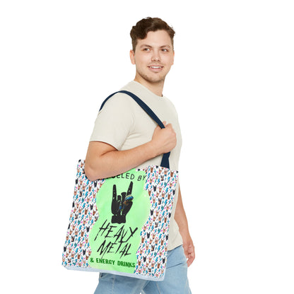 Heavy Metal & Energy Drinks Tote Bag — Neon Rock Energy Design - Ramshackle Shack