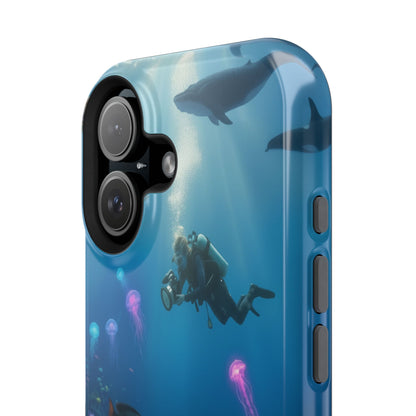 Underwater Diver Phone Case — Magnetic Impact‑Resistant Ocean Design