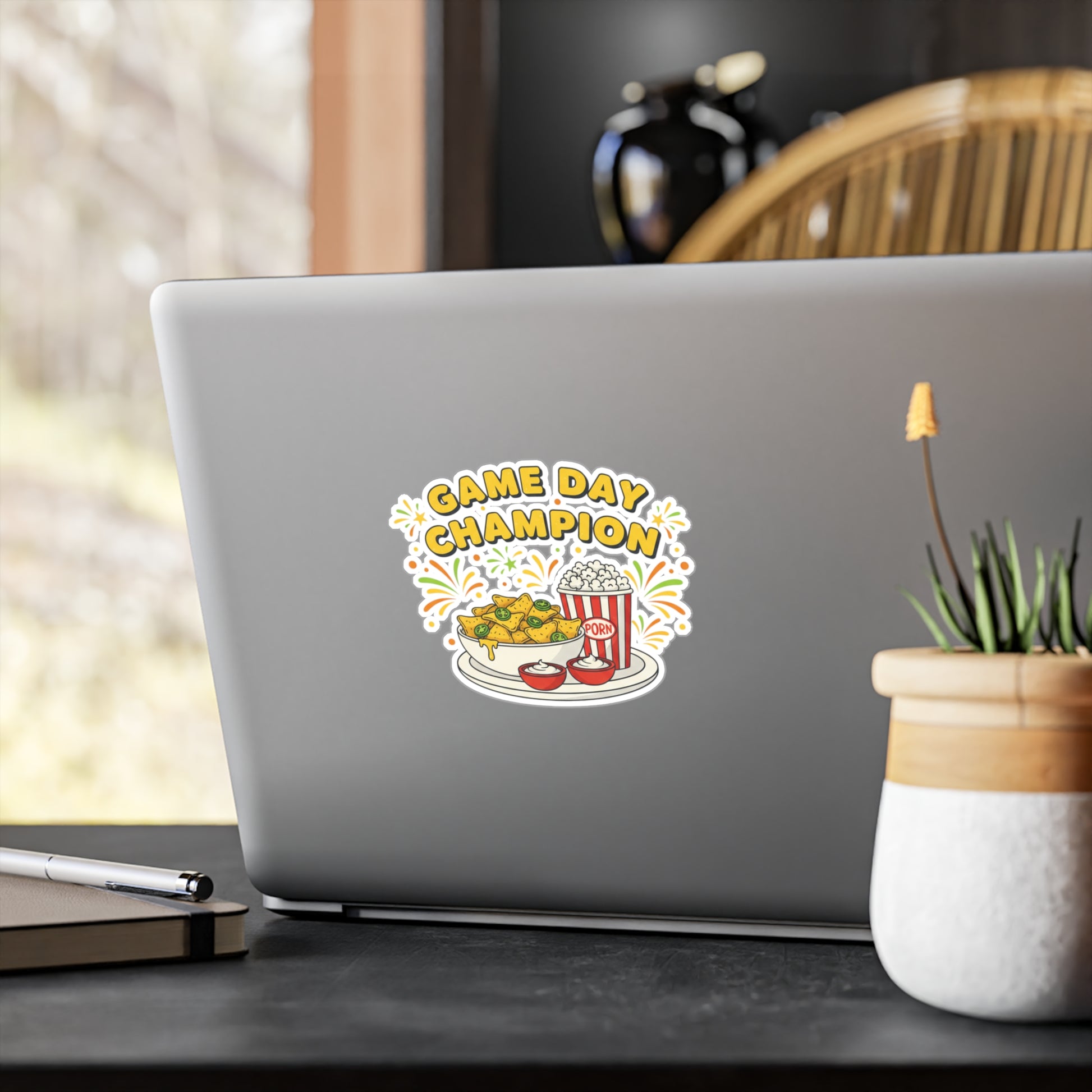 Game Day Champion Sticker | Super Bowl Party, Game Day Humor - Ramshackle Shack