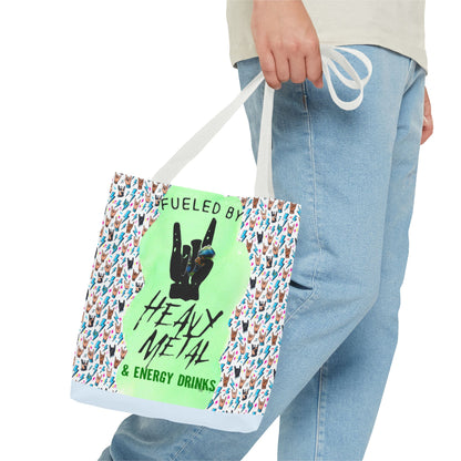 Heavy Metal & Energy Drinks Tote Bag — Neon Rock Energy Design - Ramshackle Shack