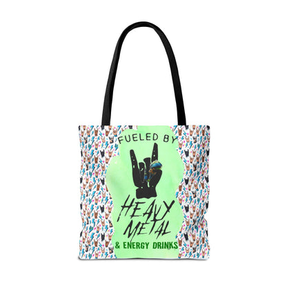 Heavy Metal & Energy Drinks Tote Bag — Neon Rock Energy Design - Ramshackle Shack