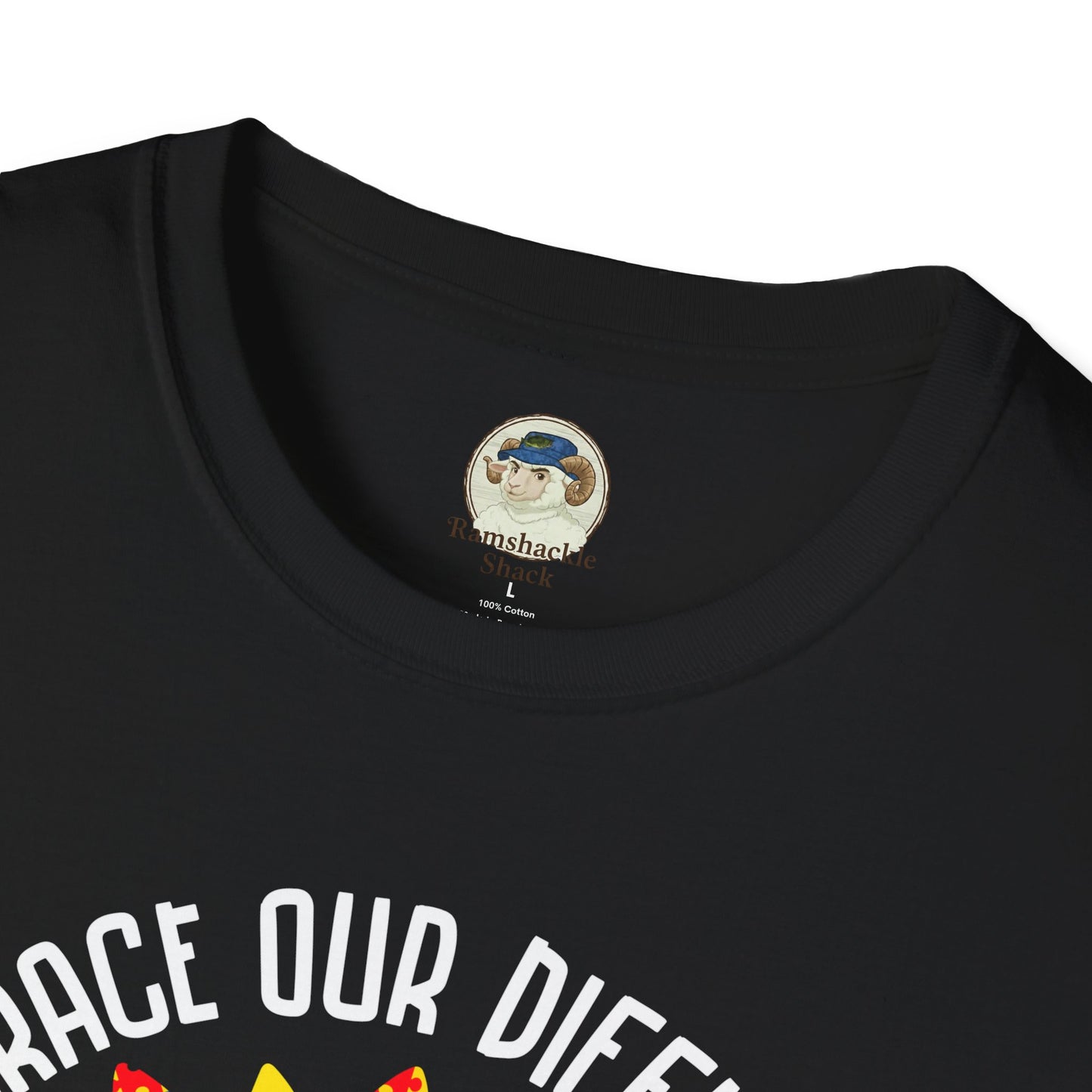 Autism Awareness T-Shirt — "Embrace Our Difference" Puzzle Heart Design - Ramshackle Shack