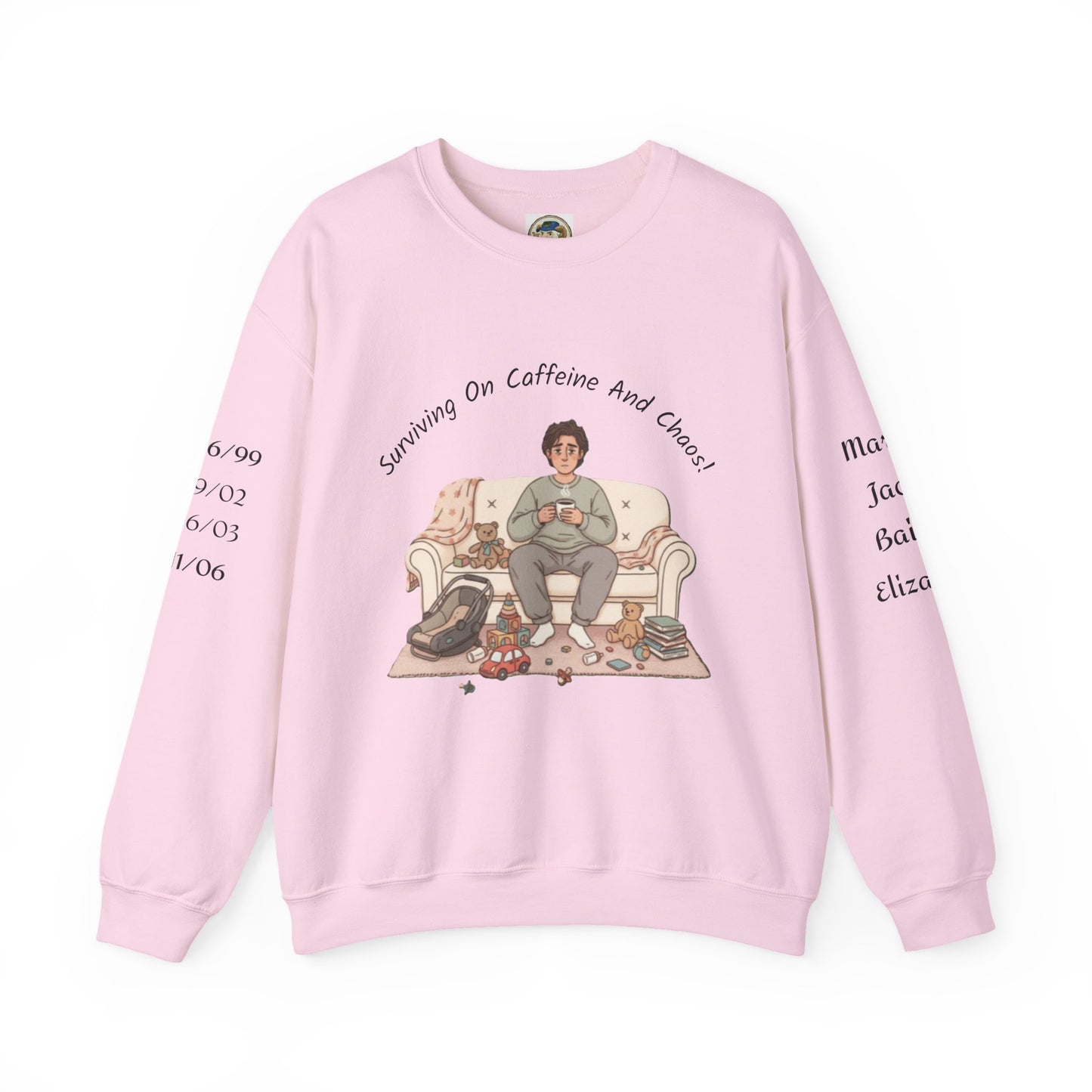 Tired Parent Candid Humor Sweatshirt | mom humor, parenting meme - Ramshackle Shack