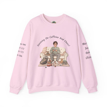 Tired Parent Candid Humor Sweatshirt | mom humor, parenting meme - Ramshackle Shack