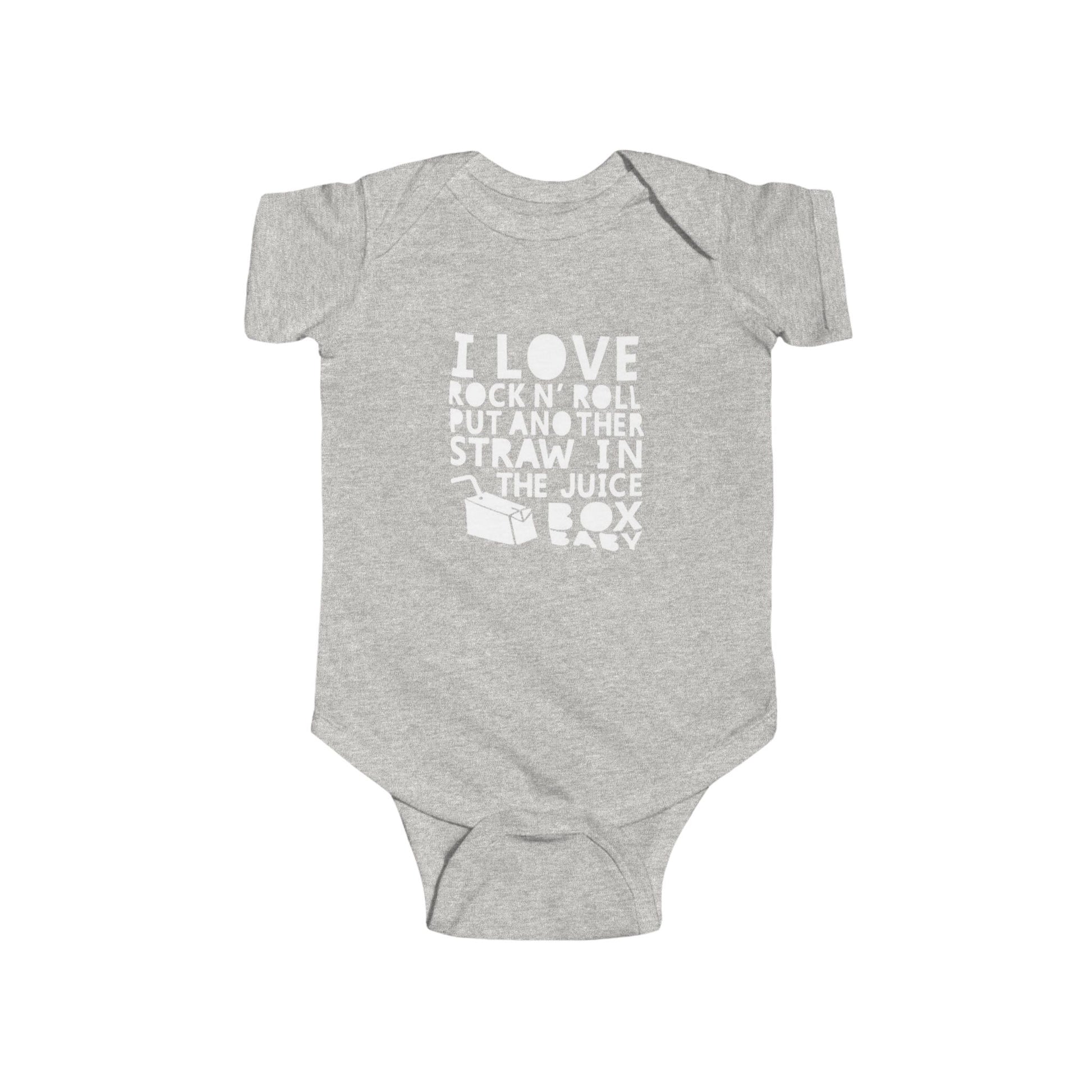 I Love Rock and Roll! Put Another Dime in the Juicebox Baby. (Rock Star Baby) Infant Bodysuit - Ramshackle Shack