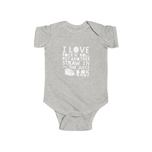 I Love Rock and Roll! Put Another Dime in the Juicebox Baby. (Rock Star Baby) Infant Bodysuit - Ramshackle Shack