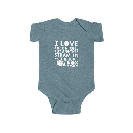 I Love Rock and Roll! Put Another Dime in the Juicebox Baby. (Rock Star Baby) Infant Bodysuit - Ramshackle Shack