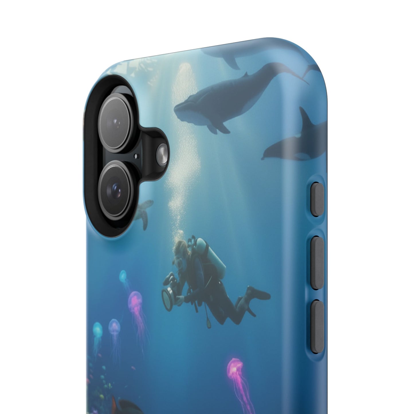 Underwater Diver Phone Case — Magnetic Impact‑Resistant Ocean Design