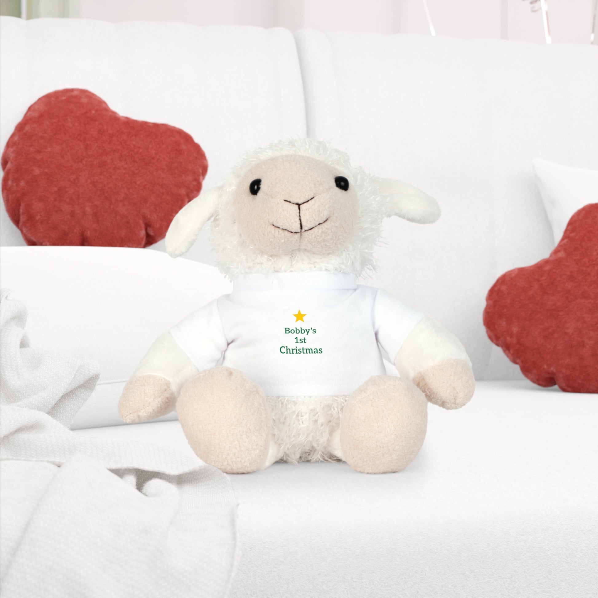 Personalized Teddy Bear with T-Shirt — Baby’s First Christmas Gift - Ramshackle Shack