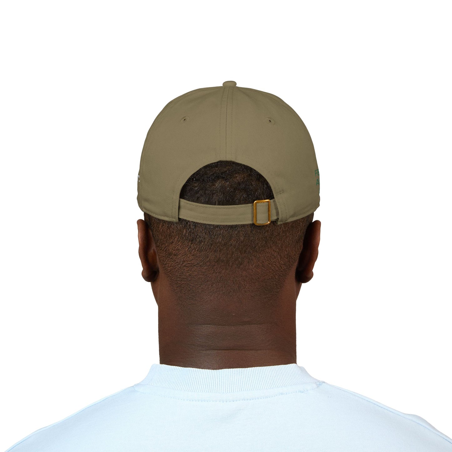 Organic baseball cap with embroidered "cooking, cleaning & keeping kids alive" custom name design, casual hat by Printify.