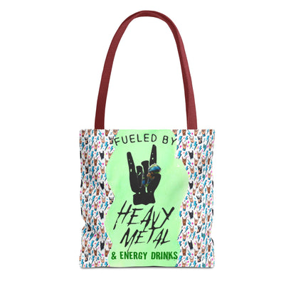 Heavy Metal & Energy Drinks Tote Bag — Neon Rock Energy Design - Ramshackle Shack
