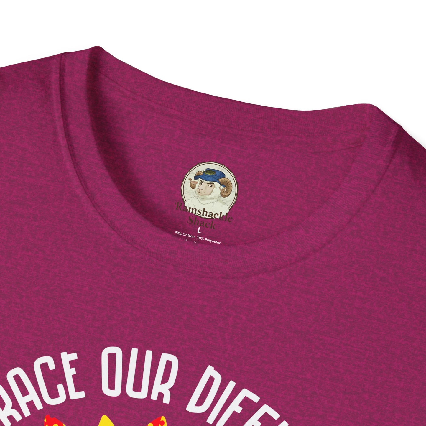 Autism Awareness T-Shirt — "Embrace Our Difference" Puzzle Heart Design - Ramshackle Shack