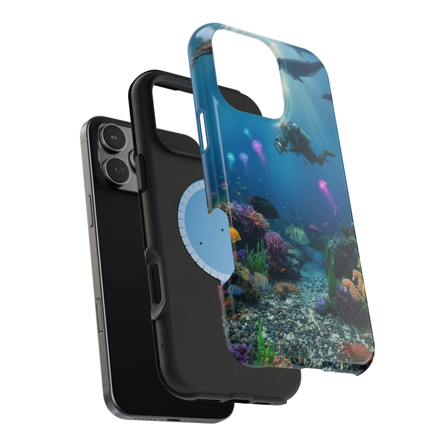 Underwater Diver Phone Case — Magnetic Impact‑Resistant Ocean Design