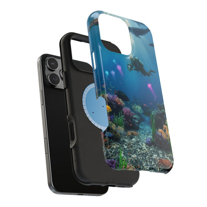 Underwater Diver Phone Case — Magnetic Impact‑Resistant Ocean Design