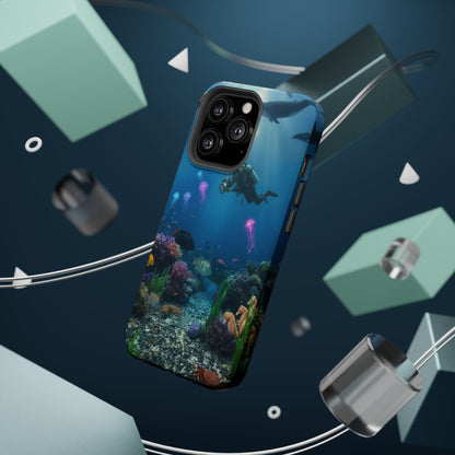 Underwater Diver Phone Case — Magnetic Impact‑Resistant Ocean Design