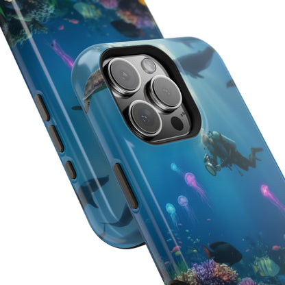 Underwater Diver Phone Case — Magnetic Impact‑Resistant Ocean Design