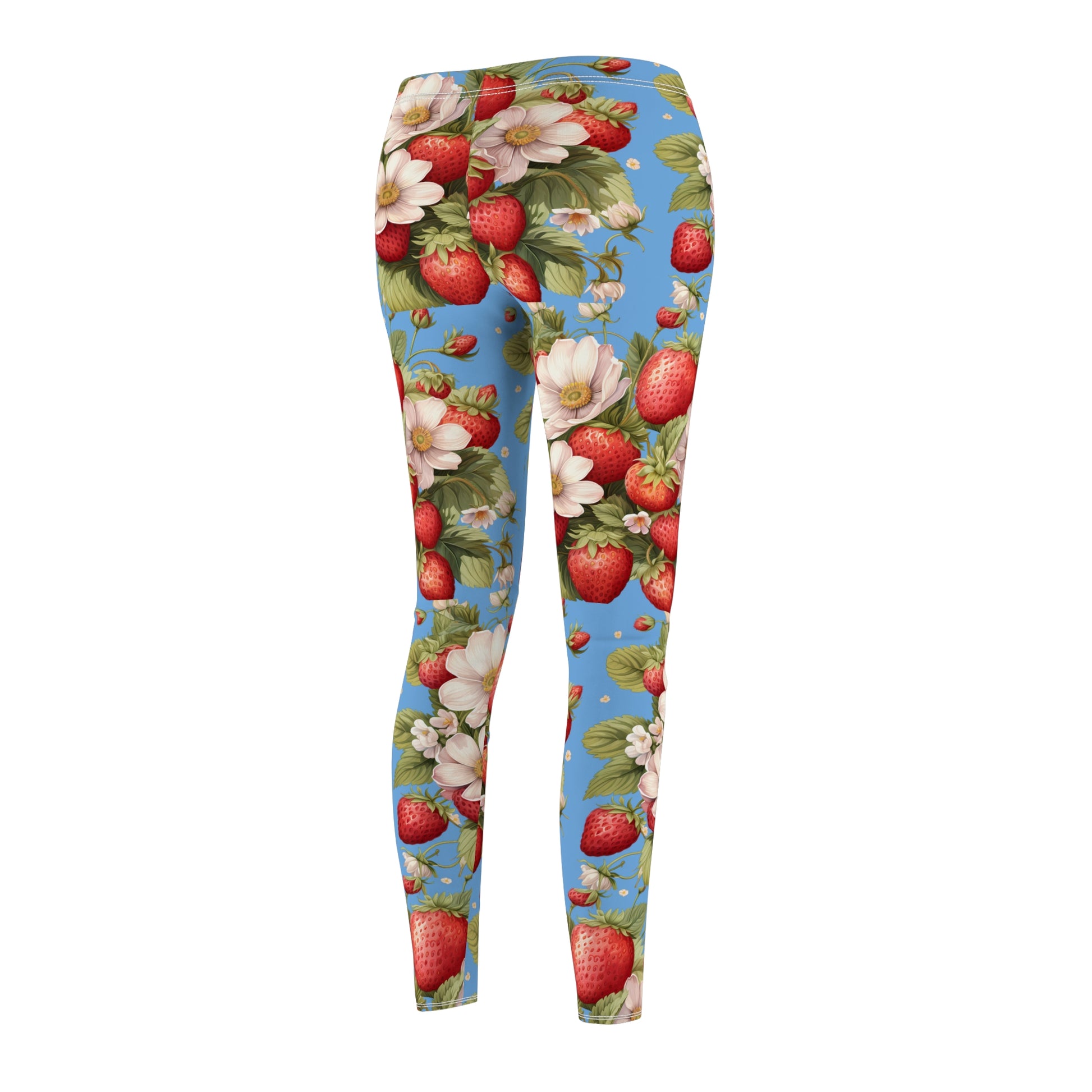 Strawberry Blossom Leggings — Floral All-Over Print Women’s Leggings - Ramshackle Shack