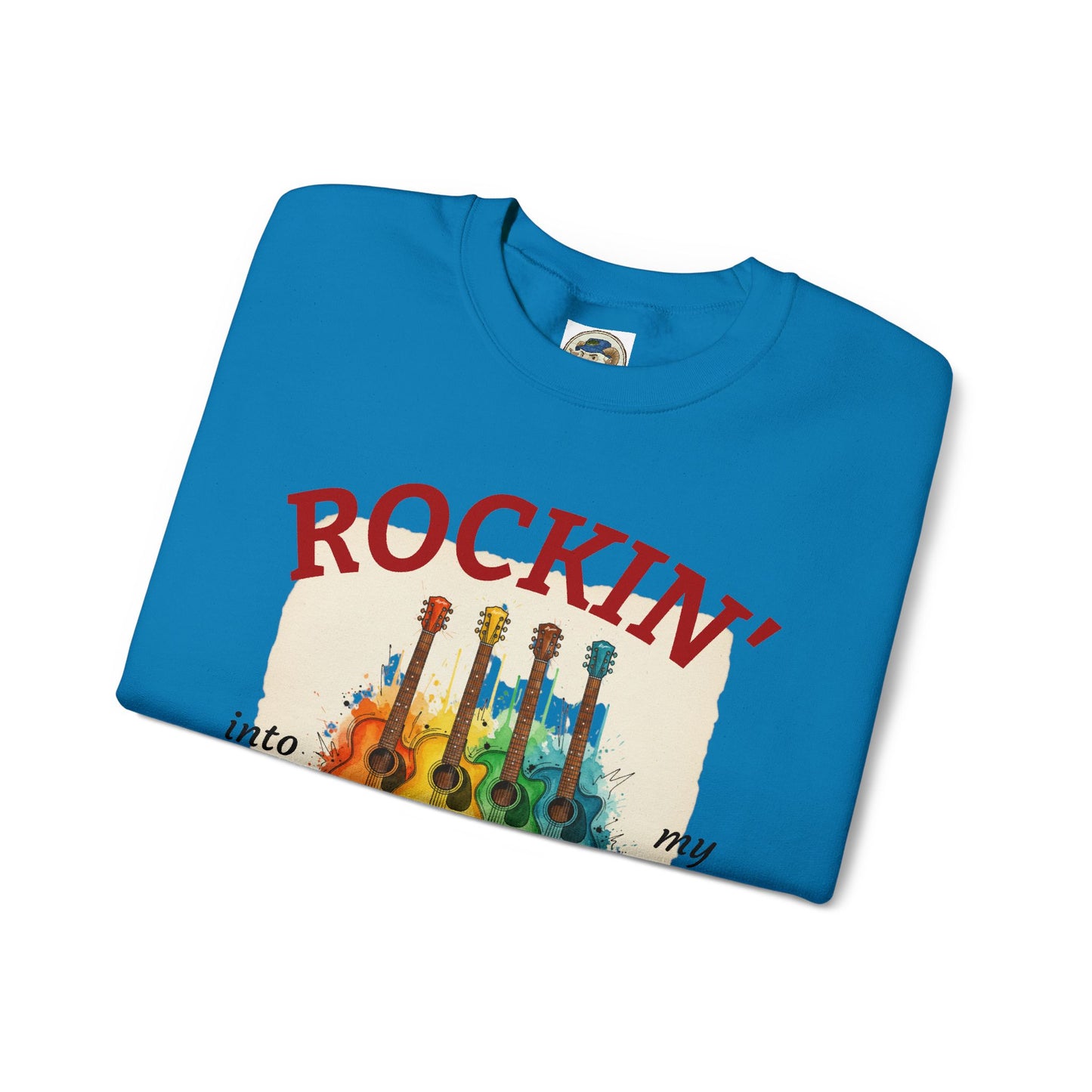 Rockin' Into My 60's Sweatshirt — Custom Age & Name Guitar Crewneck - Ramshackle Shack