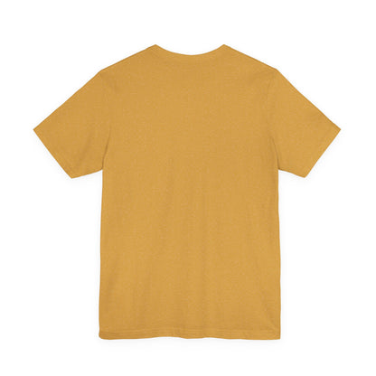 Printify Capybara in Suit Desk Tee featuring "Stuck on Repeat" design, personalized nameplate, casual T-shirt for animal lovers.