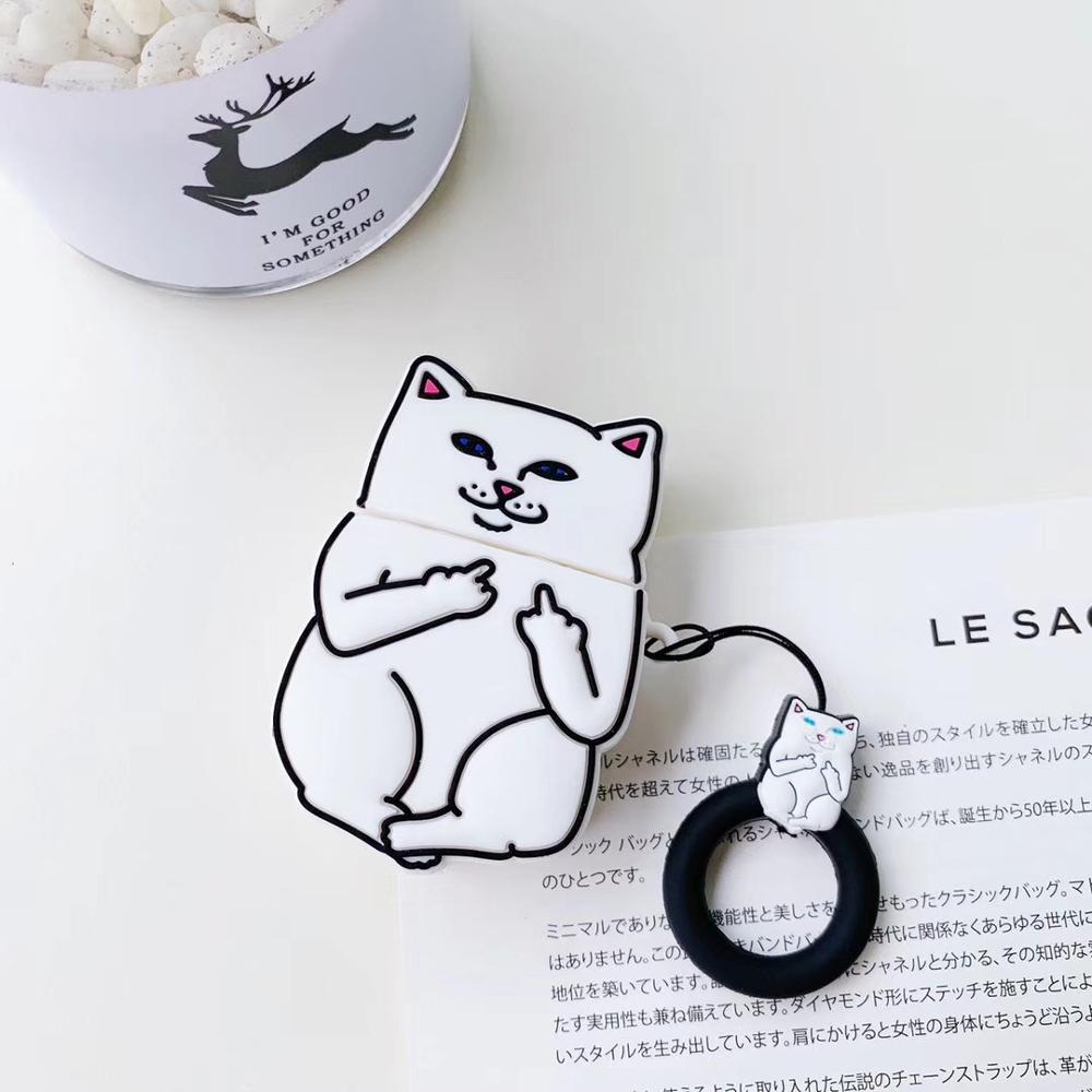 Cartoon Cat AirPods Case - Ramshackle Shack