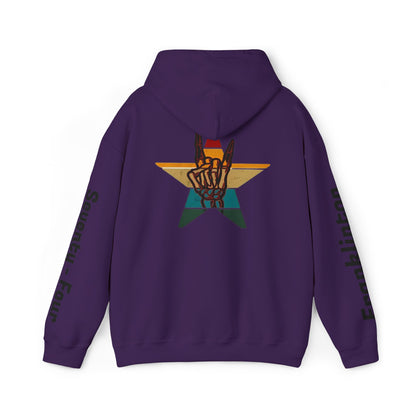Rockin' Into My [70's] Hooded Sweatshirt — Custom Name & Age Guitar Birthday Design - Ramshackle Shack