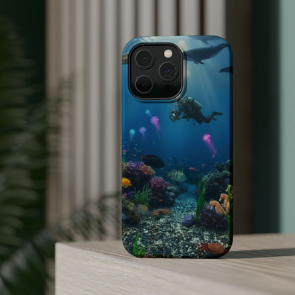 Underwater Diver Phone Case — Magnetic Impact‑Resistant Ocean Design