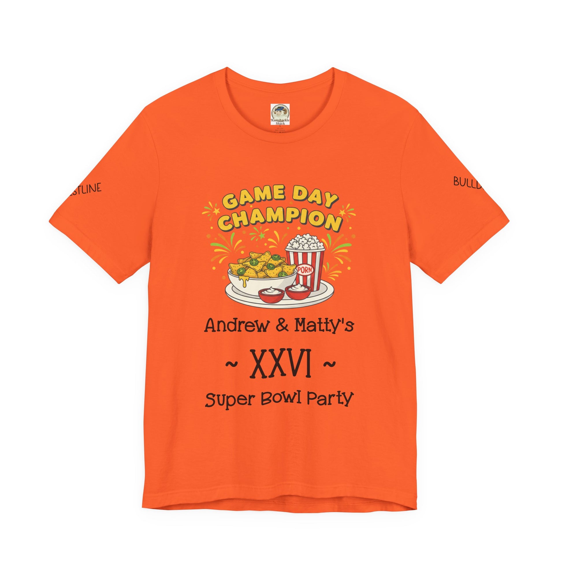 Game Day Champion Tee | Super Bowl Party, Game Day Humor - Ramshackle Shack