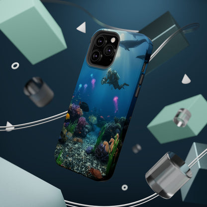 Underwater Diver Phone Case — Magnetic Impact‑Resistant Ocean Design