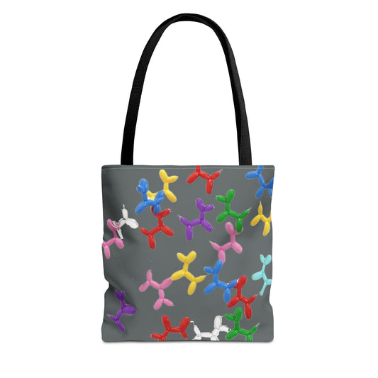 Balloon Dog Pattern Tote Bag – Colorful Pop Art Reusable Shopper - Ramshackle Shack