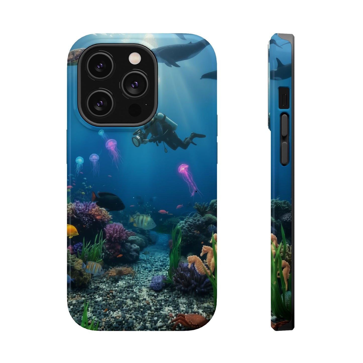 Underwater Diver Phone Case — Magnetic Impact‑Resistant Ocean Design