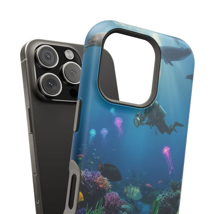 Underwater Diver Phone Case — Magnetic Impact‑Resistant Ocean Design