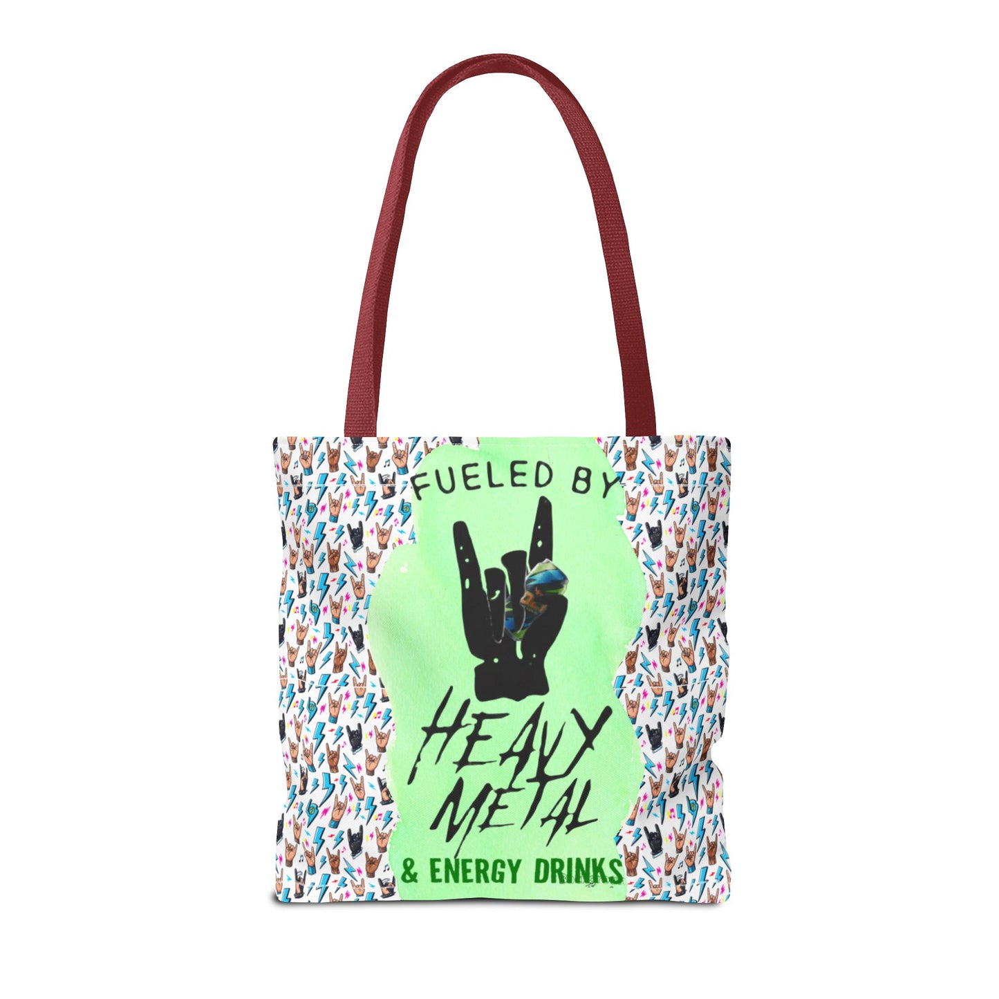Heavy Metal & Energy Drinks Tote Bag — Neon Rock Energy Design - Ramshackle Shack