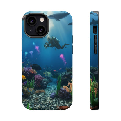 Underwater Diver Phone Case — Magnetic Impact‑Resistant Ocean Design