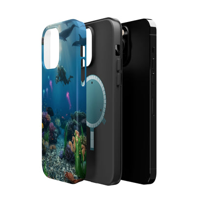 Underwater Diver Phone Case — Magnetic Impact‑Resistant Ocean Design