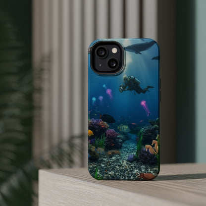 Underwater Diver Phone Case — Magnetic Impact‑Resistant Ocean Design