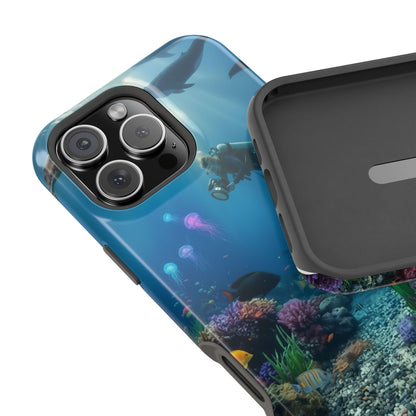 Underwater Diver Phone Case — Magnetic Impact‑Resistant Ocean Design