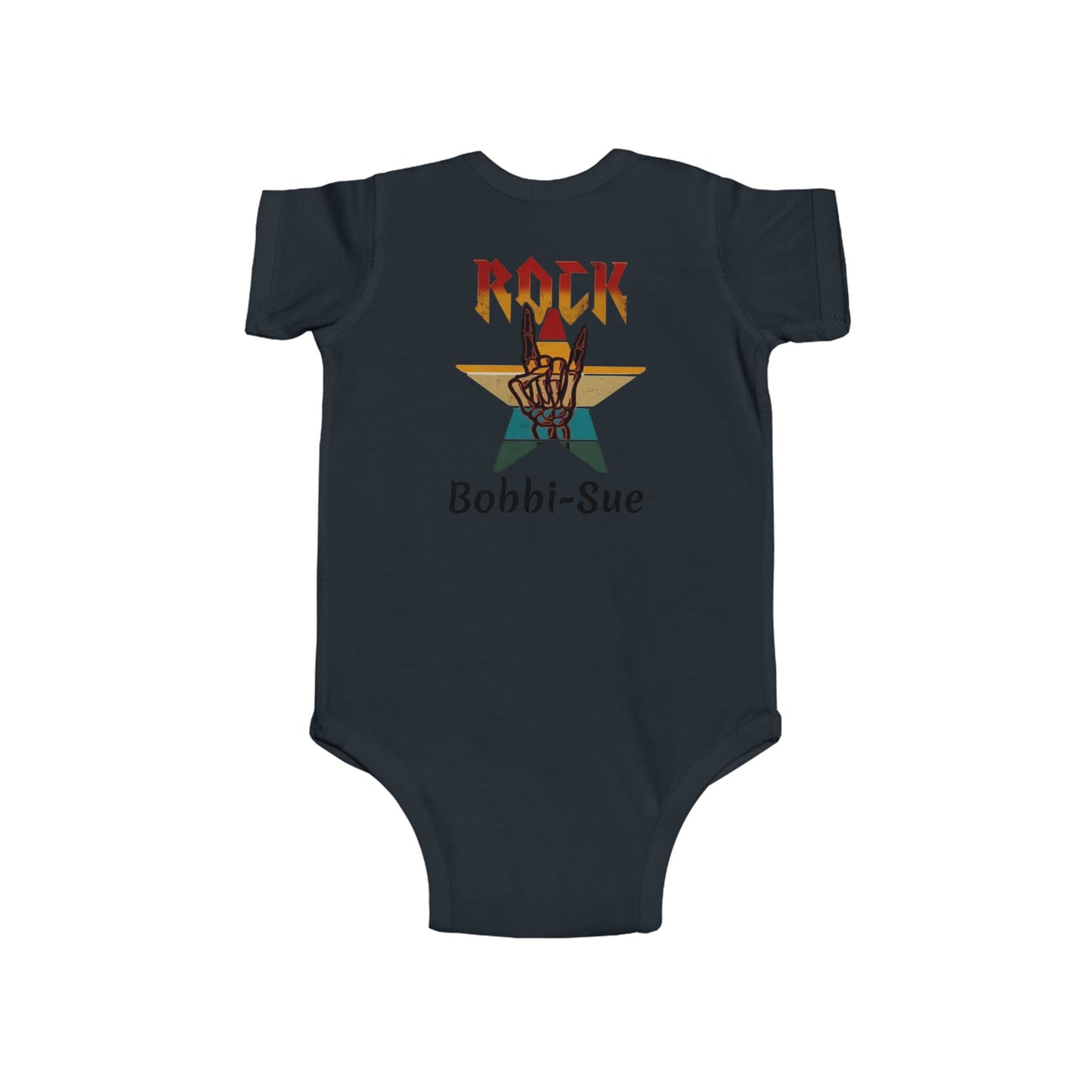 I Love Rock and Roll! Put Another Dime in the Juicebox Baby. (Rock Star Baby) Infant Bodysuit - Ramshackle Shack