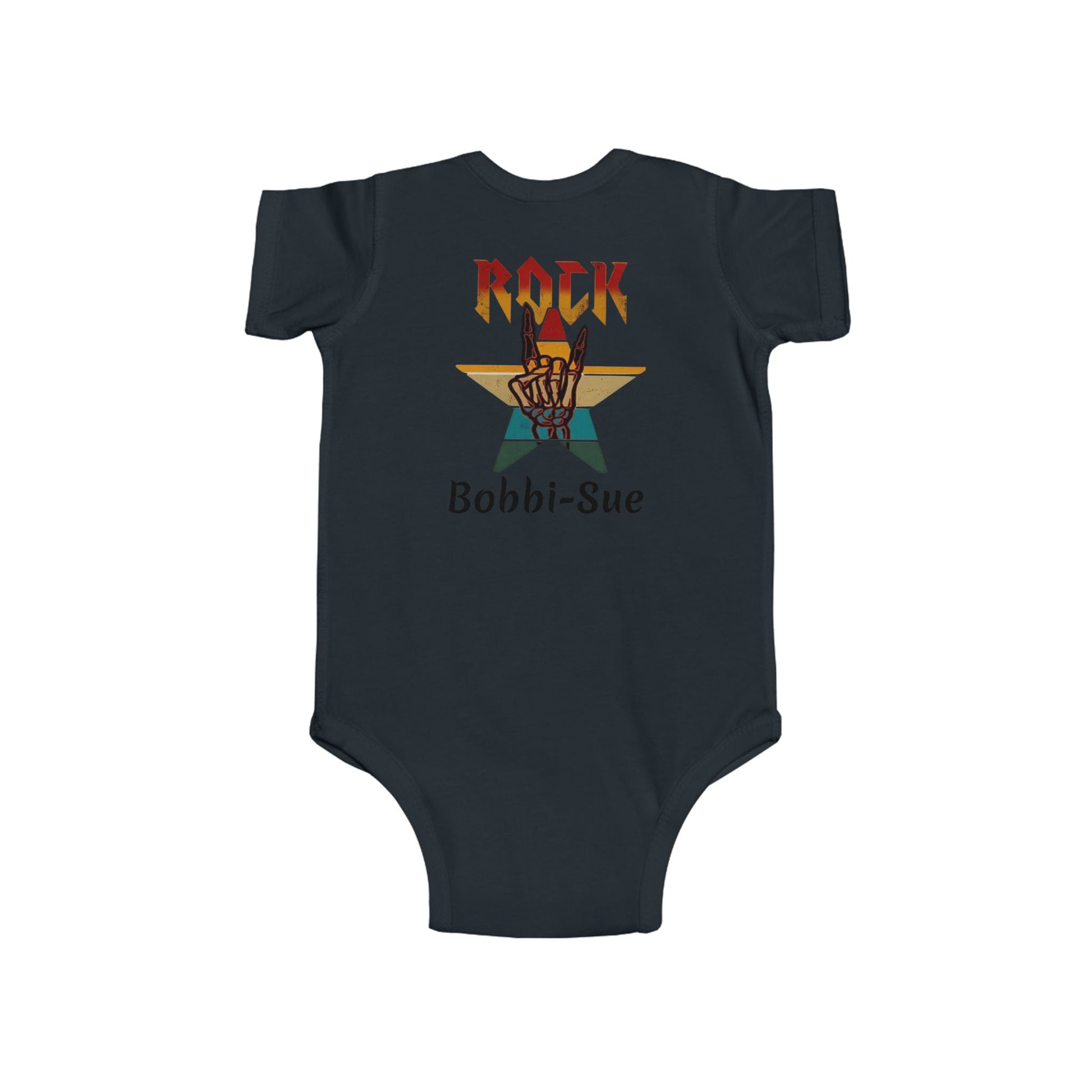 I Love Rock and Roll! Put Another Dime in the Juicebox Baby. (Rock Star Baby) Infant Bodysuit - Ramshackle Shack
