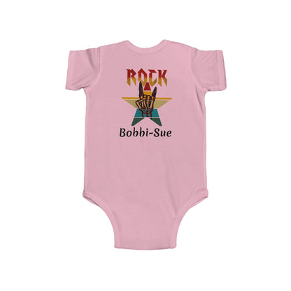 I Love Rock and Roll! Put Another Dime in the Juicebox Baby. (Rock Star Baby) Infant Bodysuit - Ramshackle Shack