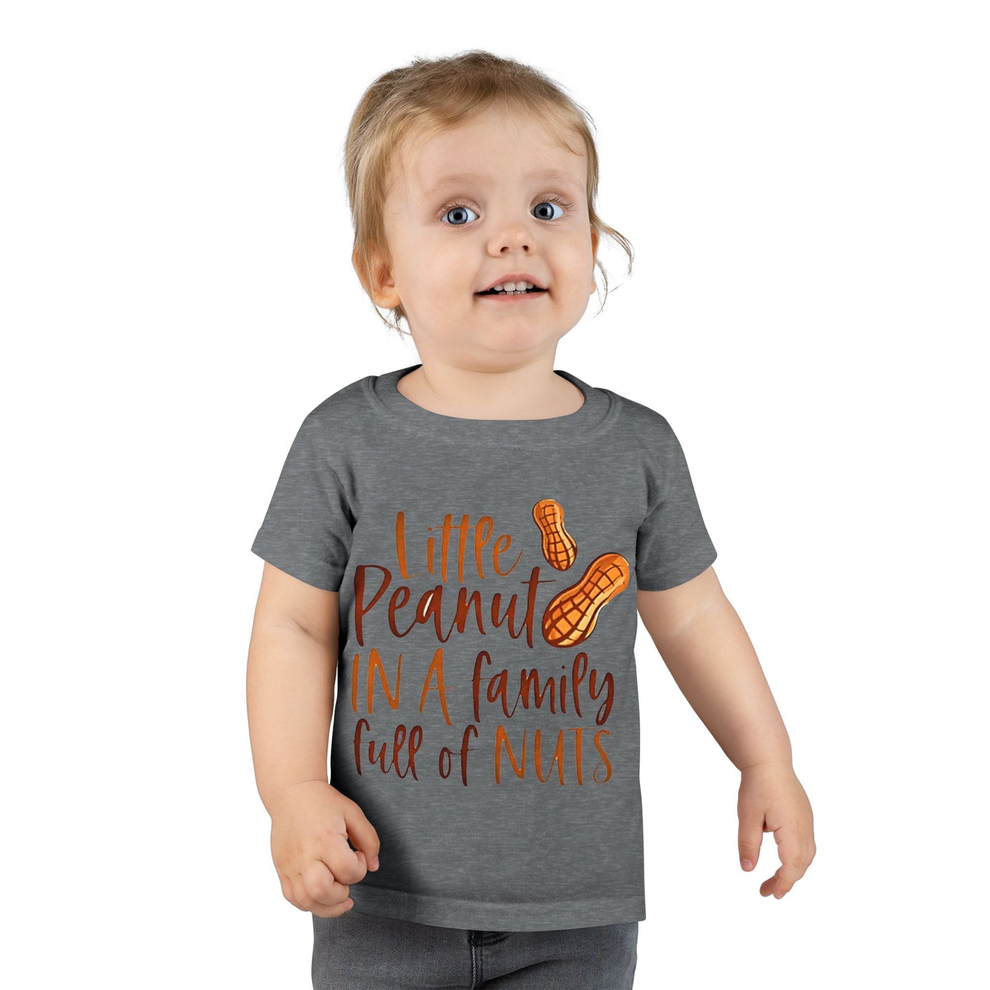 Toddler T Shirt  Little Peanut in a Family Full of Nuts Cute Baby Tee - Ramshackle Shack
