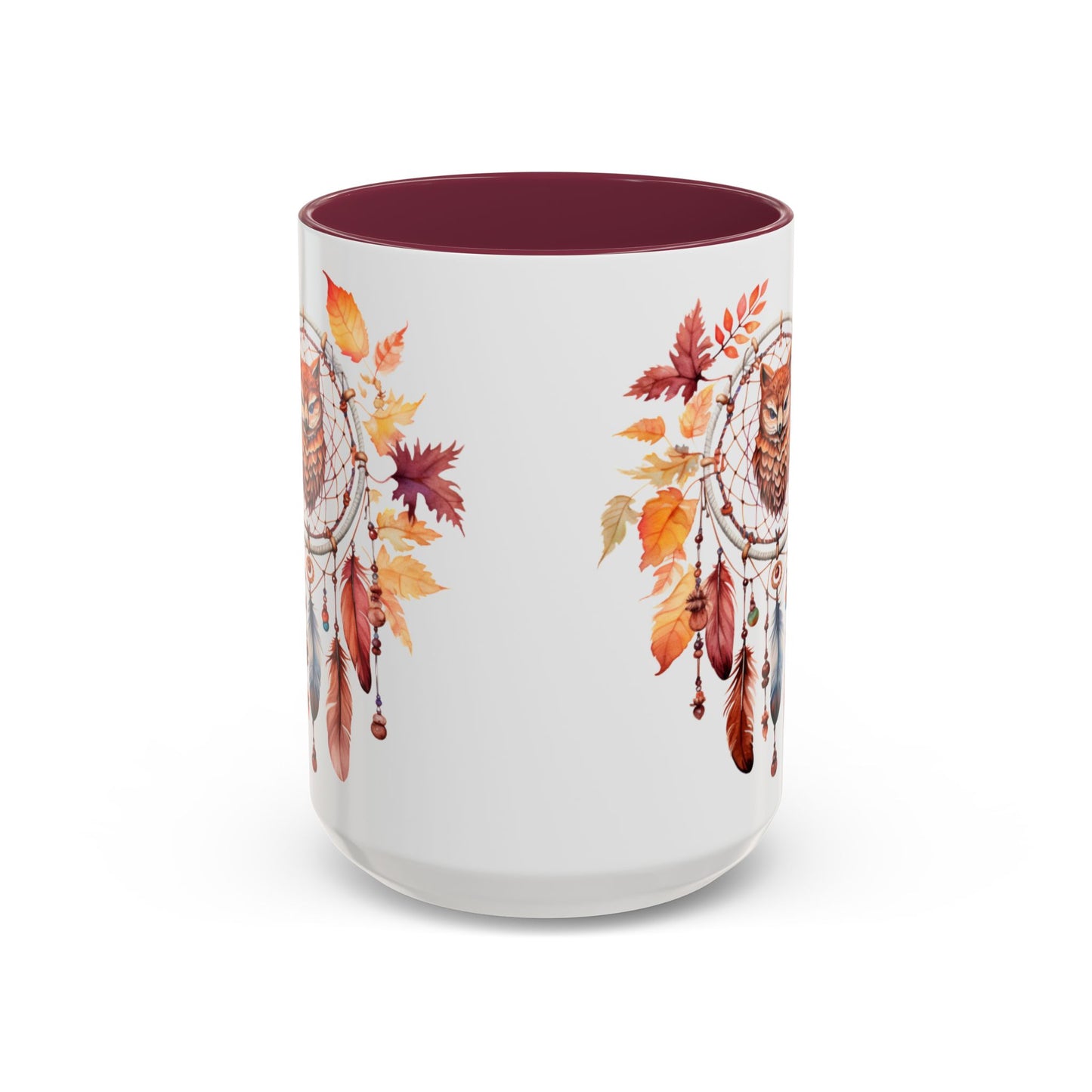 Autumn Owl Dreamcatcher Mug — Fall Leaves Coffee Cup (11oz & 15oz) - Ramshackle Shack